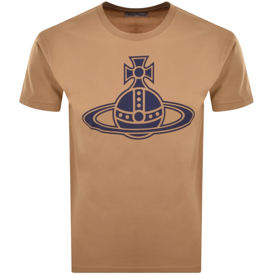 Image number 1 for Vivienne Westwood Paris Orb Classic T Shirt Brown