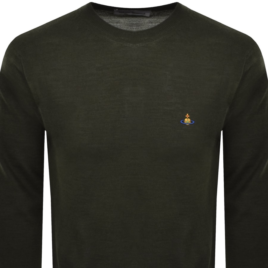 Image number 2 for Vivienne Westwood Alex Round Neck Jumper Green