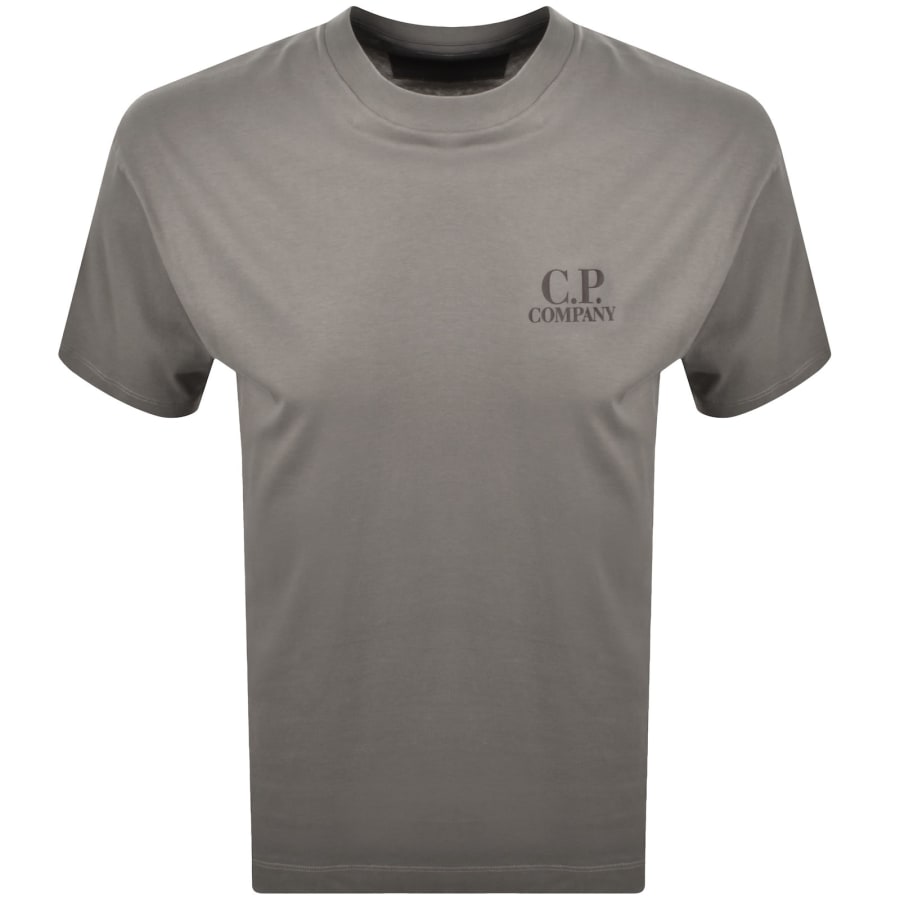 Image number 2 for CP Company Logo T Shirt Fallen Rock Grey