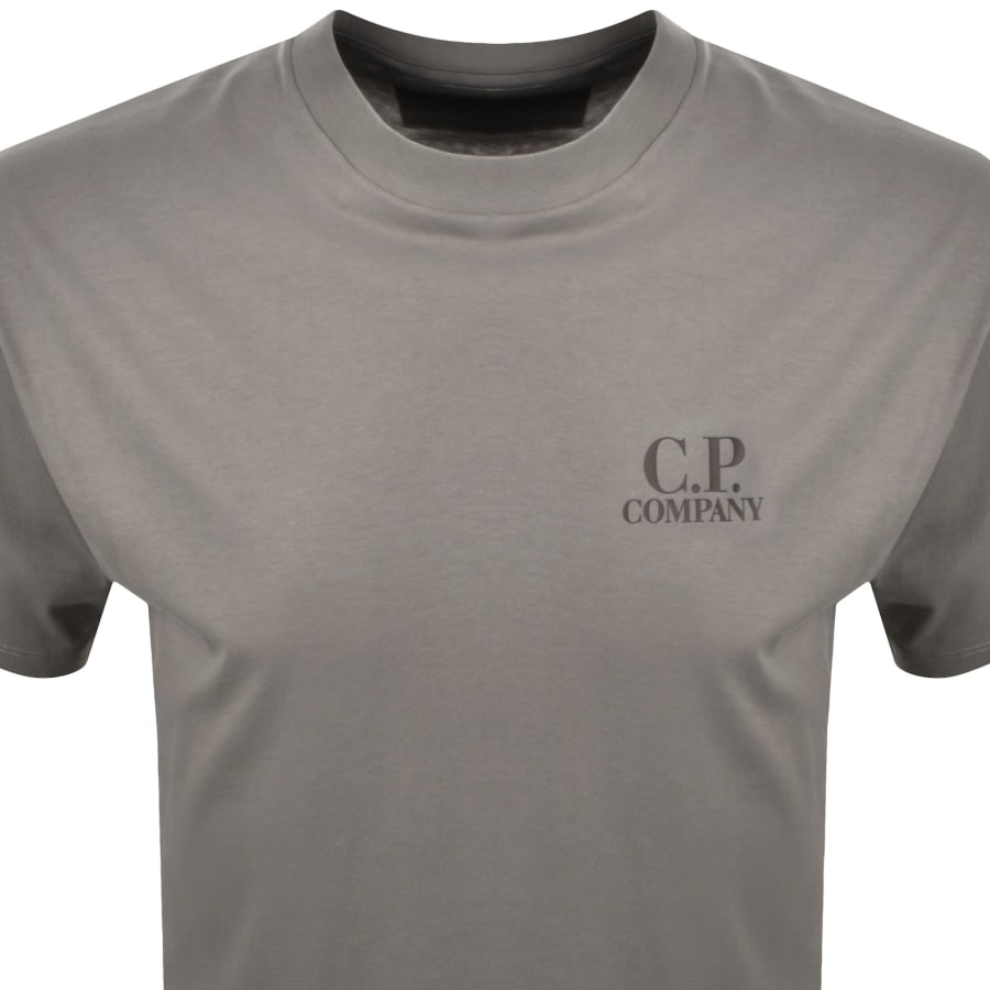 Image number 3 for CP Company Logo T Shirt Fallen Rock Grey