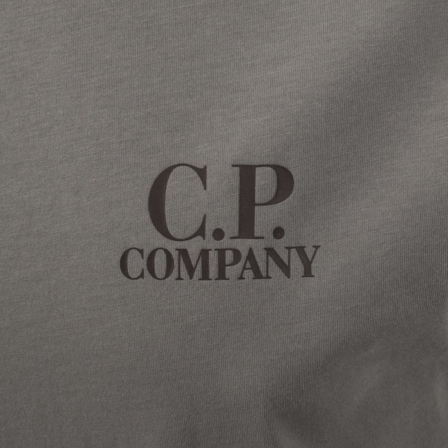 Image number 4 for CP Company Logo T Shirt Fallen Rock Grey