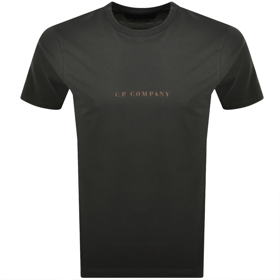 Image number 2 for CP Company Logo T Shirt Dark Shadow Grey