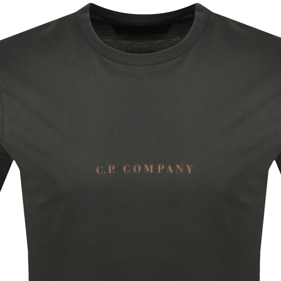 Image number 3 for CP Company Logo T Shirt Dark Shadow Grey