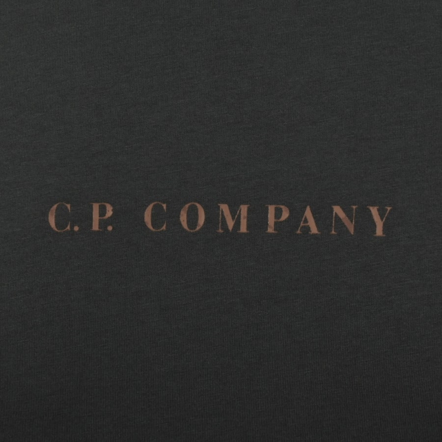 Image number 4 for CP Company Logo T Shirt Dark Shadow Grey
