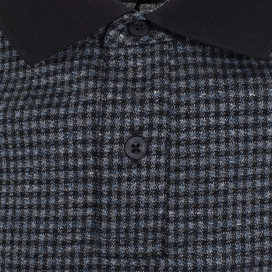 Image number 4 for Tommy Hilfiger Mouline Check Jacquard Polo Blue