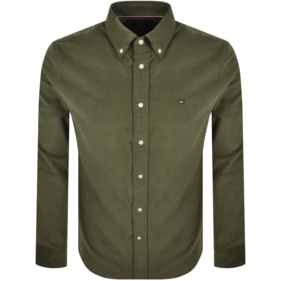 Image number 1 for Tommy Hilfiger Corduroy Shirt Green