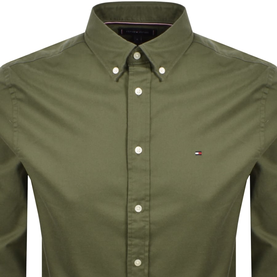 Image number 2 for Tommy Hilfiger Flannel Shirt Green