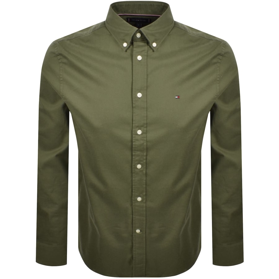 Image number 1 for Tommy Hilfiger Flannel Shirt Green