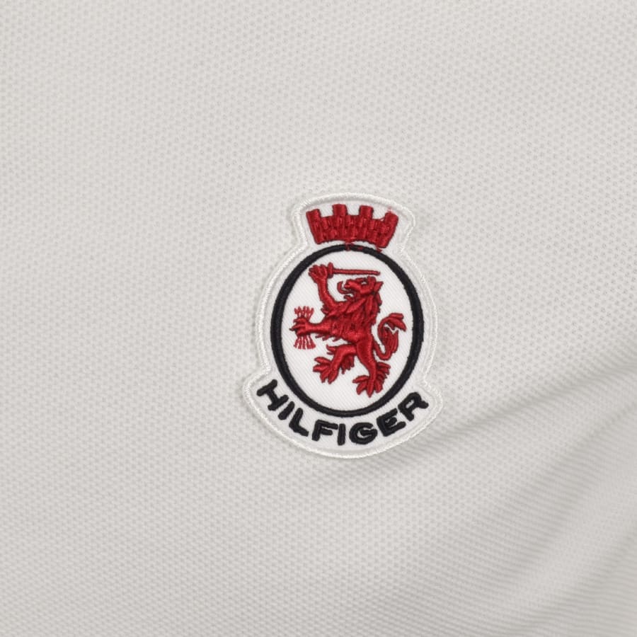 Image number 3 for Tommy Hilfiger Herringbone Collar Polo White