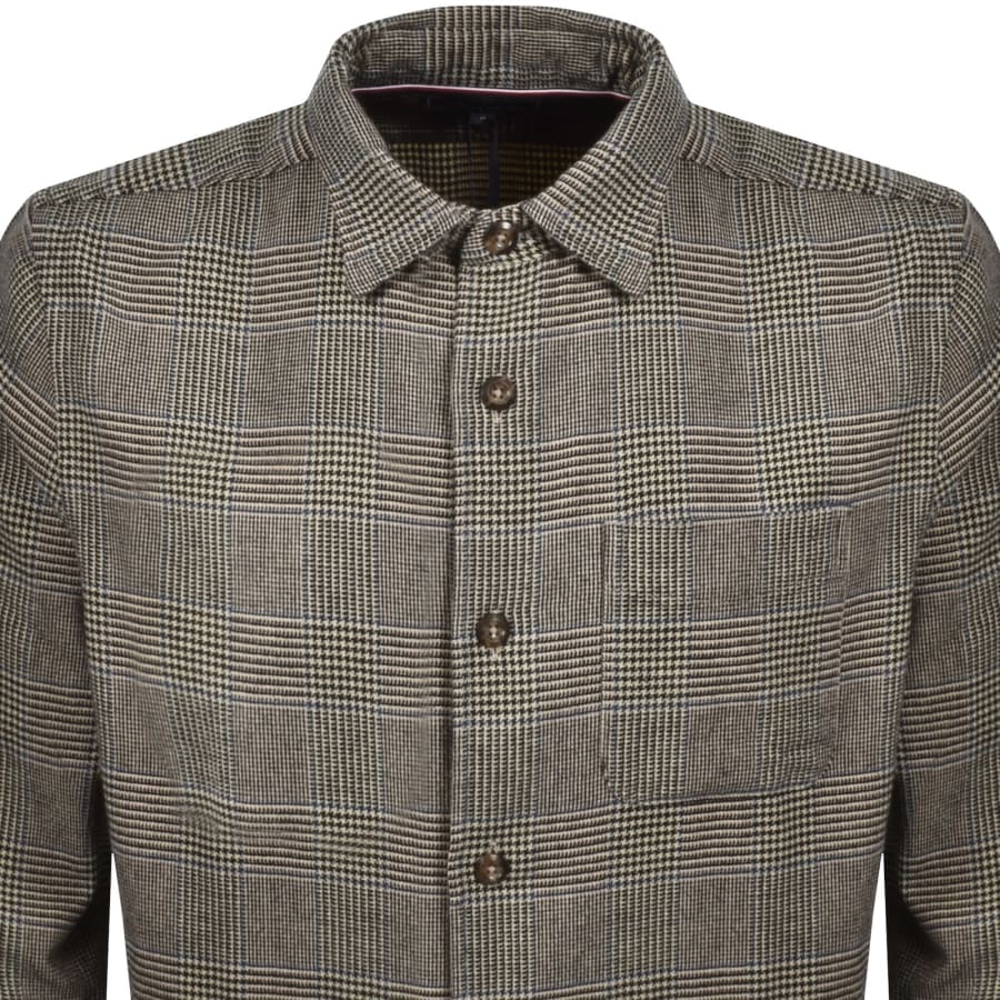 Image number 2 for Tommy Hilfiger Flannel Shirt Beige