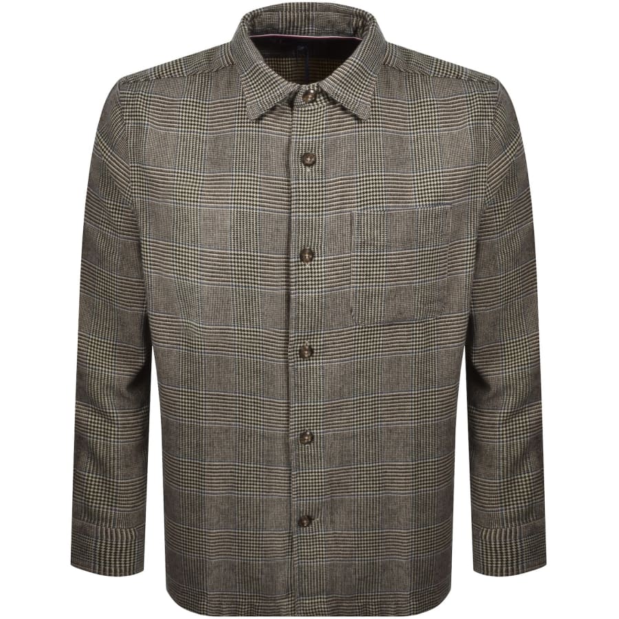 Image number 1 for Tommy Hilfiger Flannel Shirt Beige