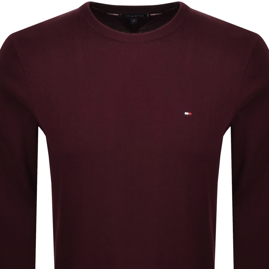 Image number 2 for Tommy Hilfiger Essential Knit Jumper Burgundy