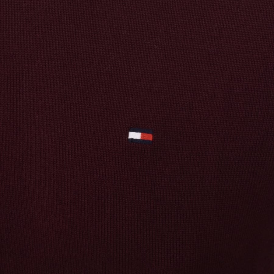 Image number 3 for Tommy Hilfiger Essential Knit Jumper Burgundy