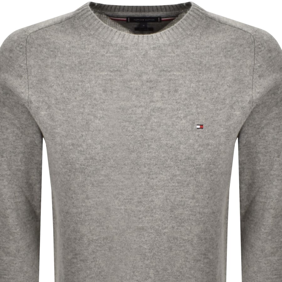Image number 2 for Tommy Hilfiger Lambswool Knit Jumper Grey