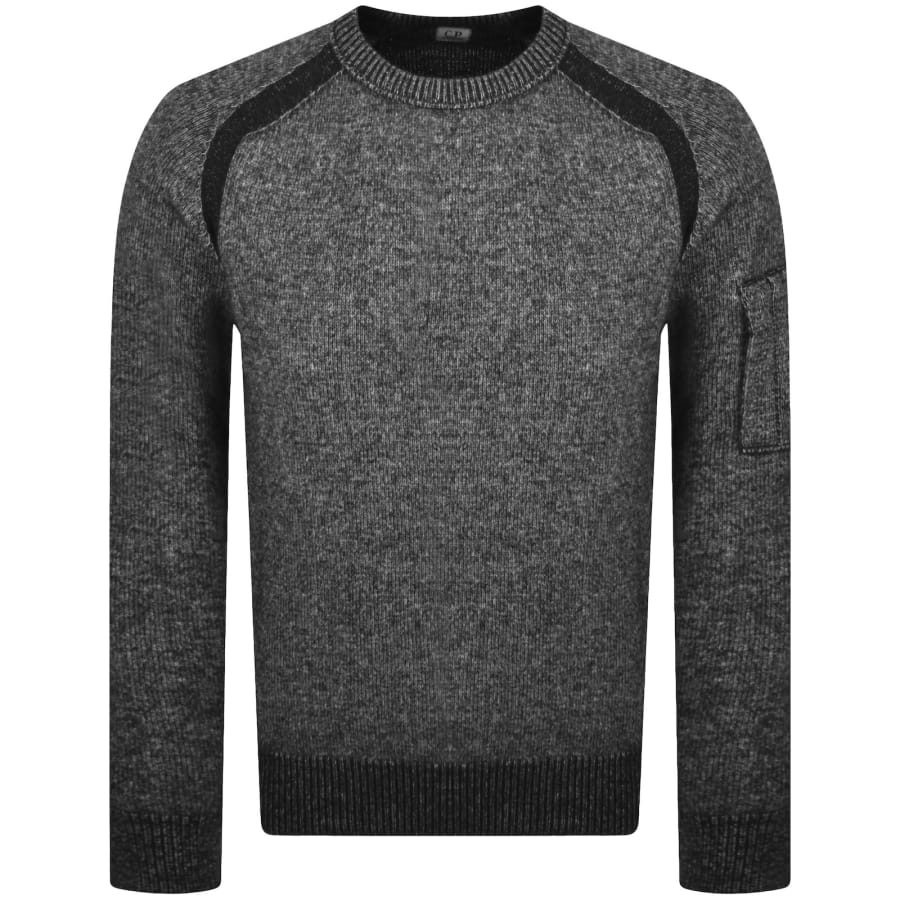 Image number 2 for CP Company Knit Crew Neck Jumper Grey