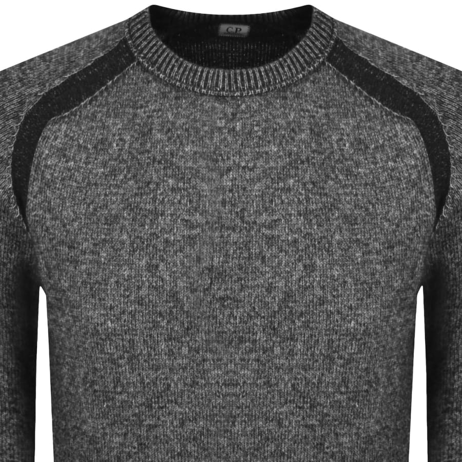 Image number 3 for CP Company Knit Crew Neck Jumper Grey