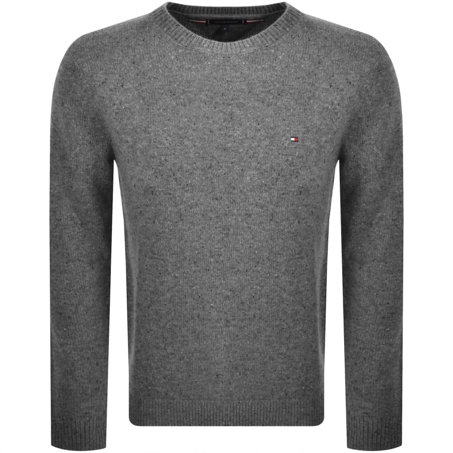 Image number 1 for Tommy Hilfiger Lambswool Blend Jumper Grey