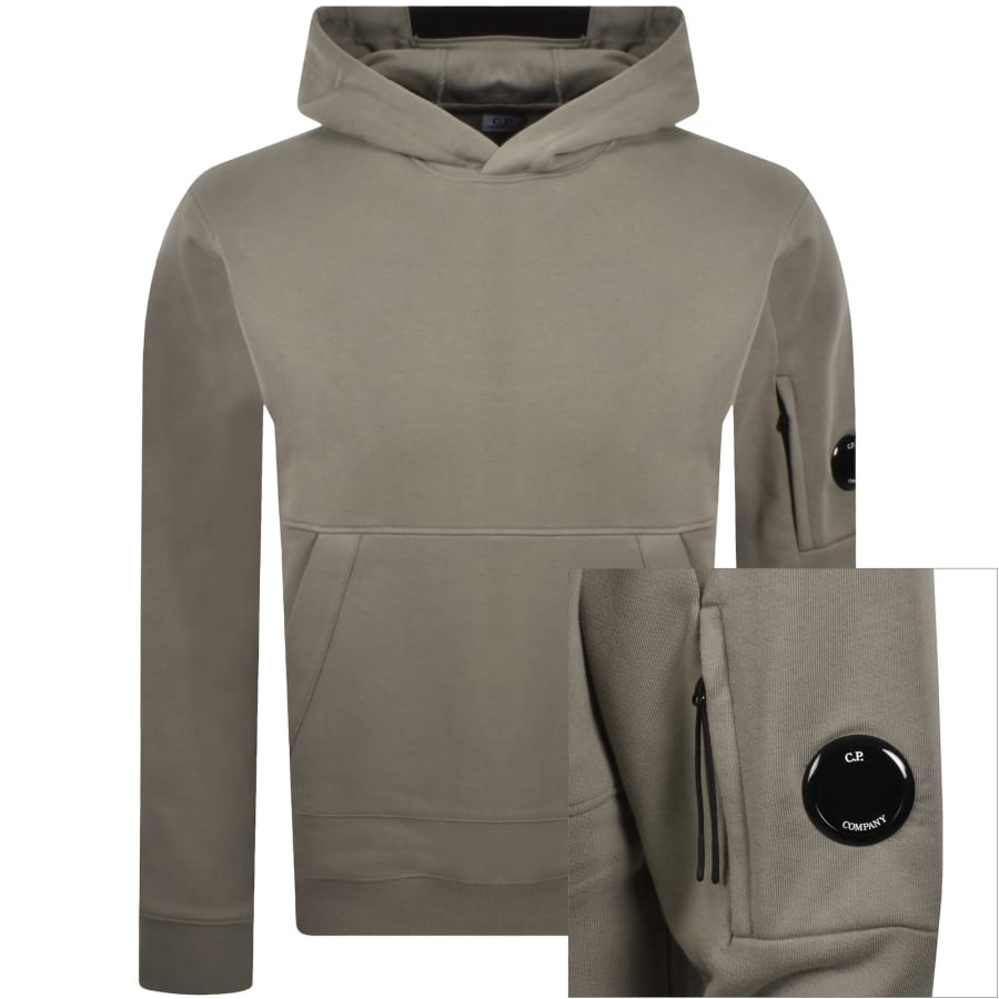 Image number 1 for CP Company Diagonal Raised Hoodie Grey