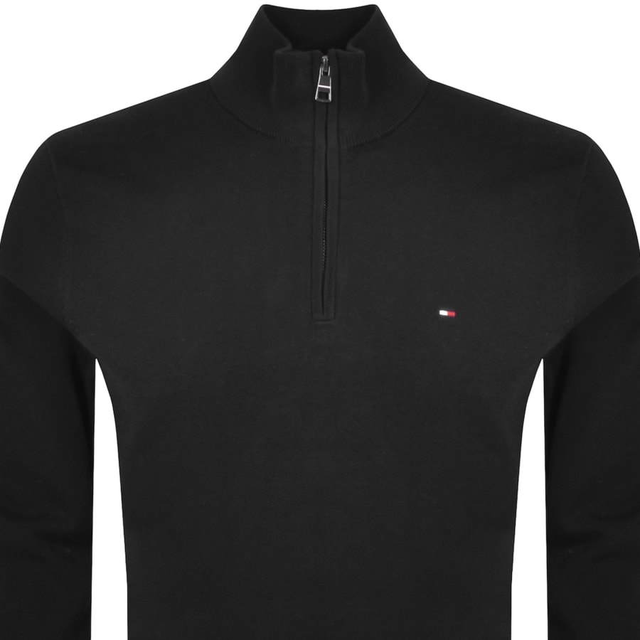 Image number 2 for Tommy Hilfiger Quarter Zip Jumper Black