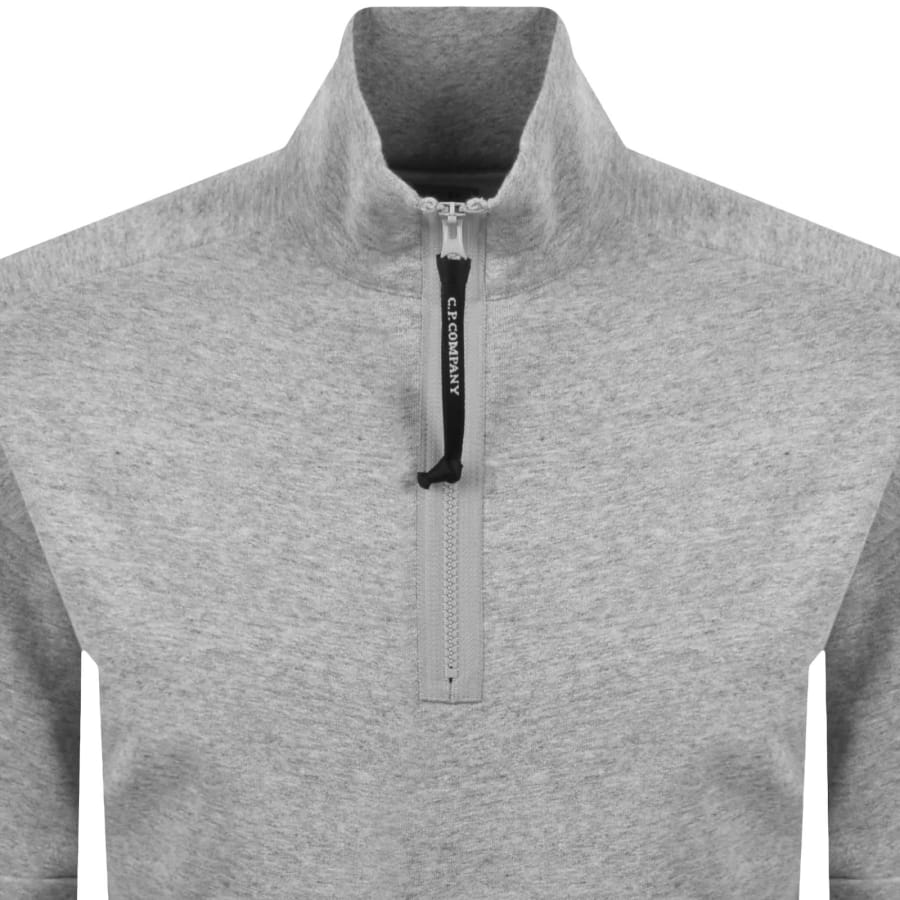 Image number 3 for CP Company Quarter Zip Sweatshirt Grey