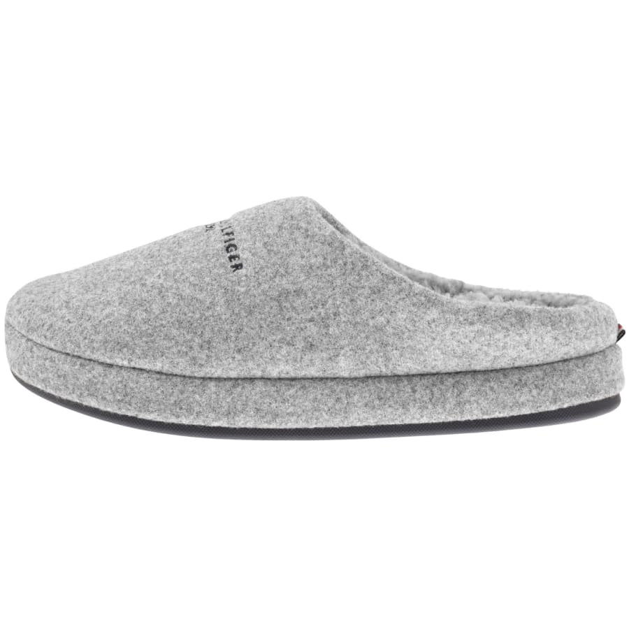 Image number 2 for Tommy Hilfiger Felt Slippers Universal Grey