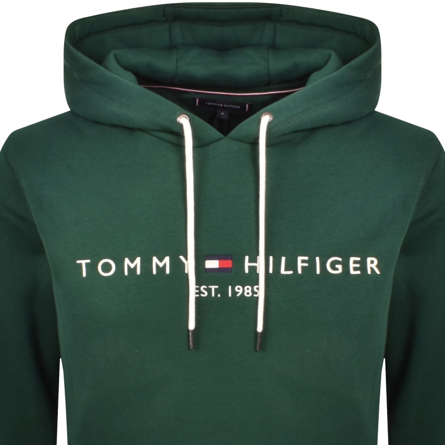 Image number 2 for Tommy Hilfiger Logo Hoodie Green