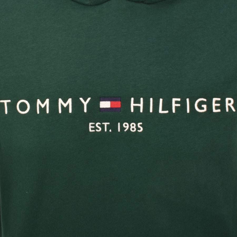 Image number 3 for Tommy Hilfiger Logo Hoodie Green