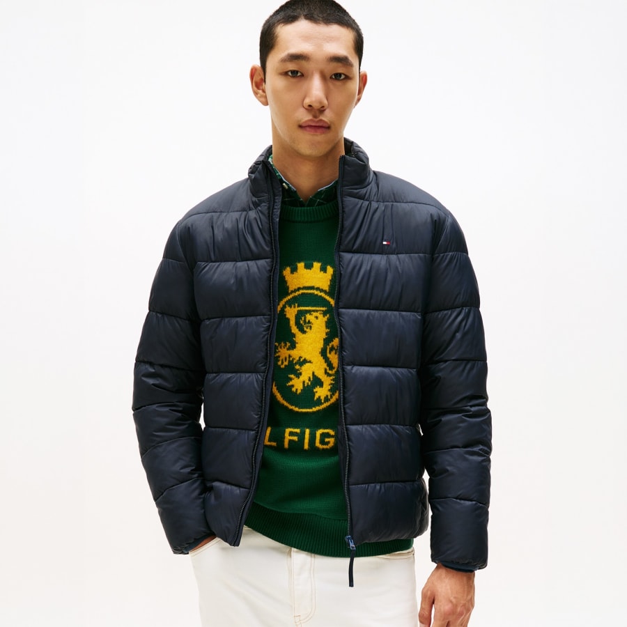 Image number 6 for Tommy Hilfiger Mid Weight Jacket Desert Sky Navy
