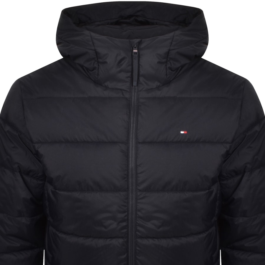 Image number 2 for Tommy Hilfiger Mid Weight Hooded Jacket Navy