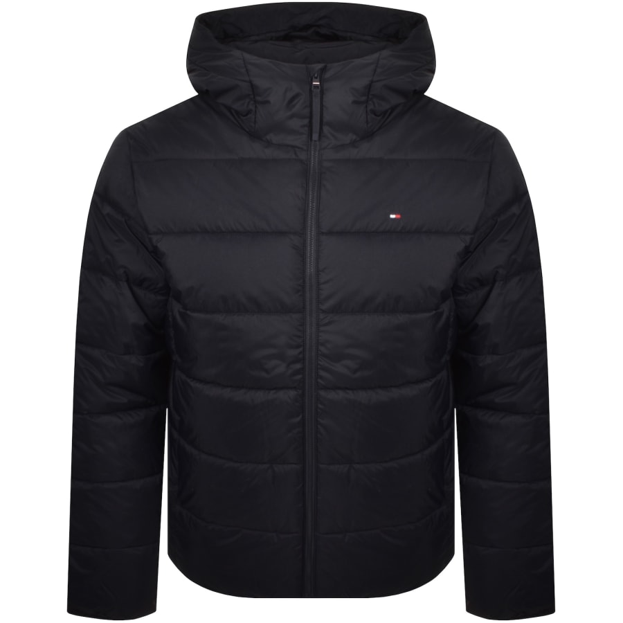 Image number 1 for Tommy Hilfiger Mid Weight Hooded Jacket Navy