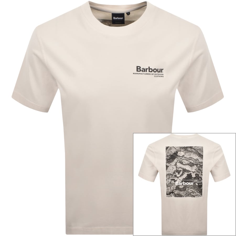 Image number 1 for Barbour Windfell Graphic T Shirt Beige