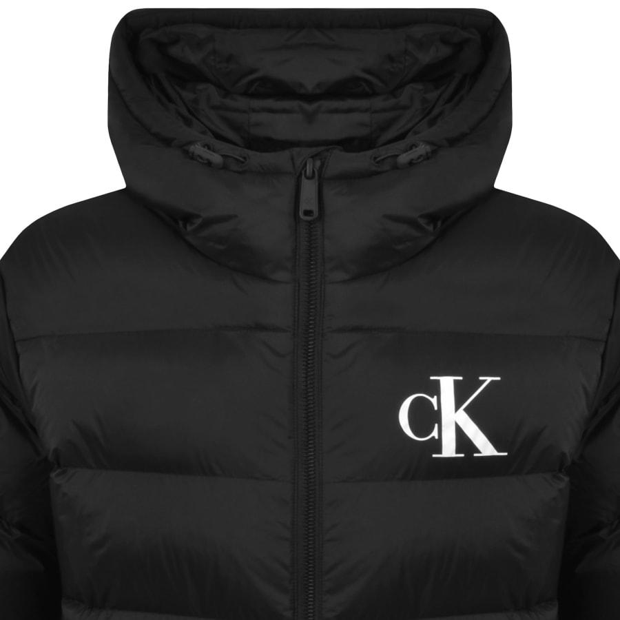 Image number 2 for Calvin Klein Jeans Logo Puffer Jacket Black