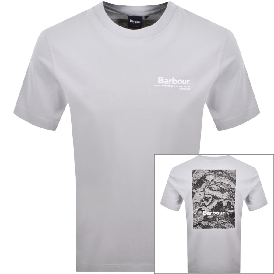 Image number 1 for Barbour Windfell Graphic T Shirt Blue