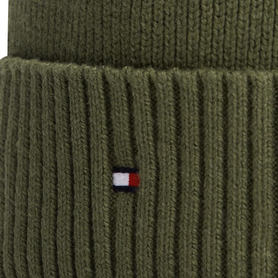 Image number 3 for Tommy Hilfiger Flag Beanie Hat Green