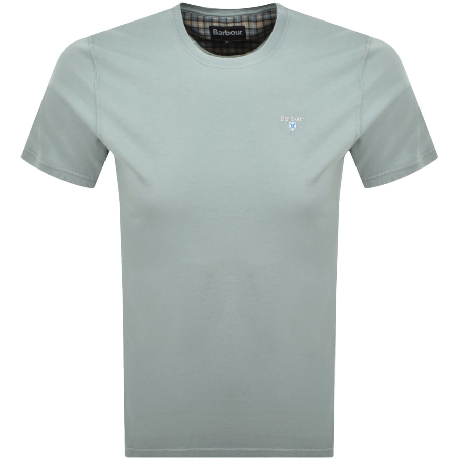 Image number 1 for Barbour Tartan Sport T Shirt Slate Blue