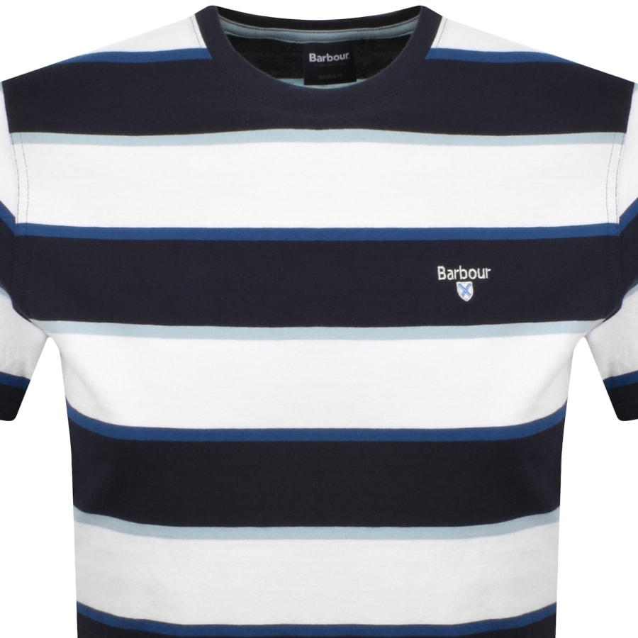 Image number 2 for Barbour Meldon Stripe T Shirt Navy