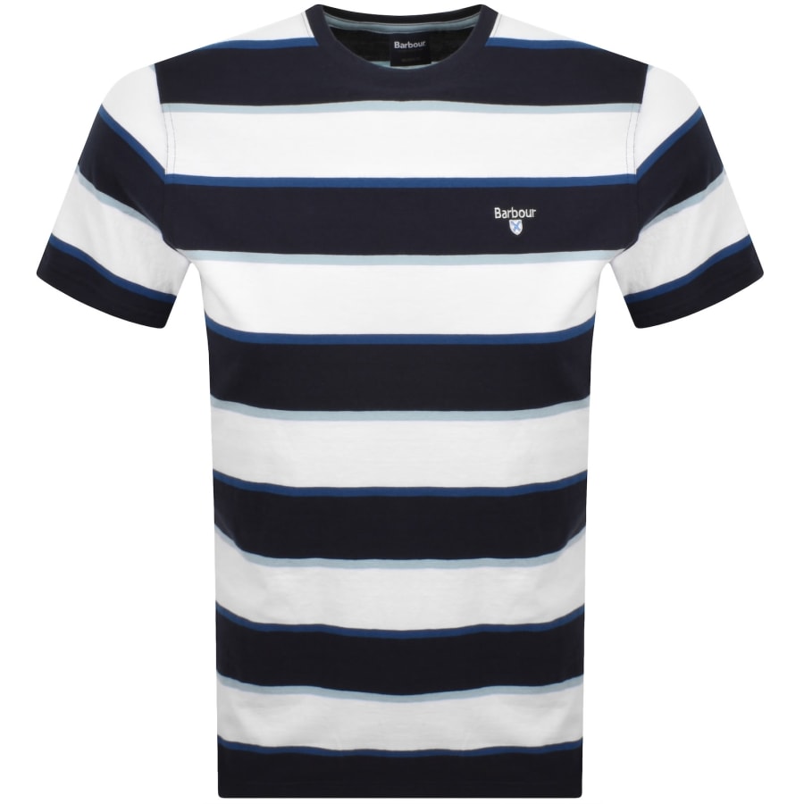 Image number 1 for Barbour Meldon Stripe T Shirt Navy