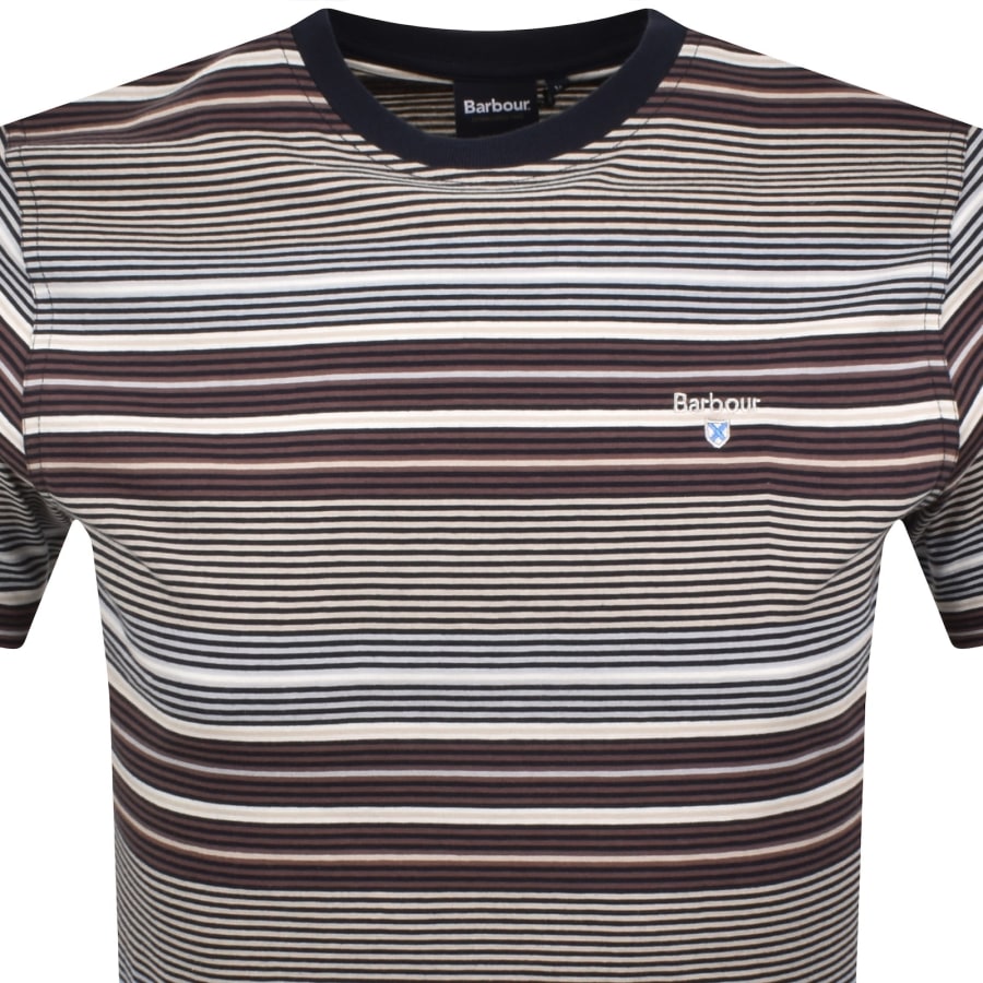 Image number 2 for Barbour Steelrigg Stripe T Shirt Navy