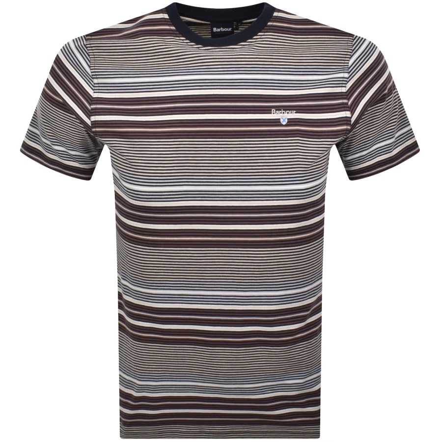 Image number 1 for Barbour Steelrigg Stripe T Shirt Navy