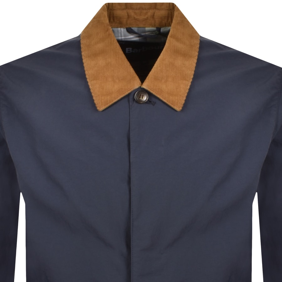 Image number 2 for Barbour Short Rokig Showerproof Jacket Navy