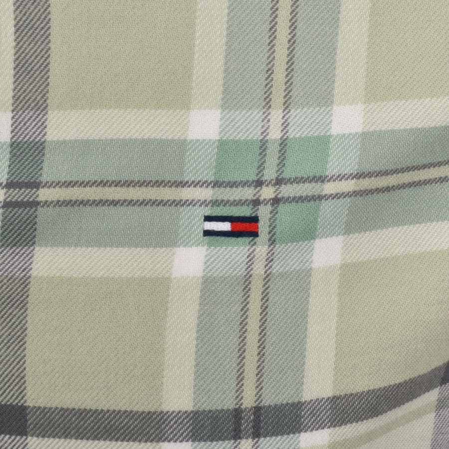 Image number 3 for Tommy Jeans Flannel Check Shirt Green