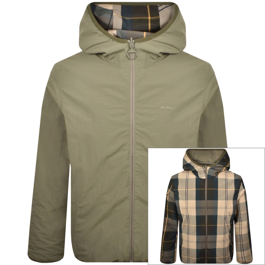 Image number 1 for Barbour Reversible Kemble Showerproof Jacket Green