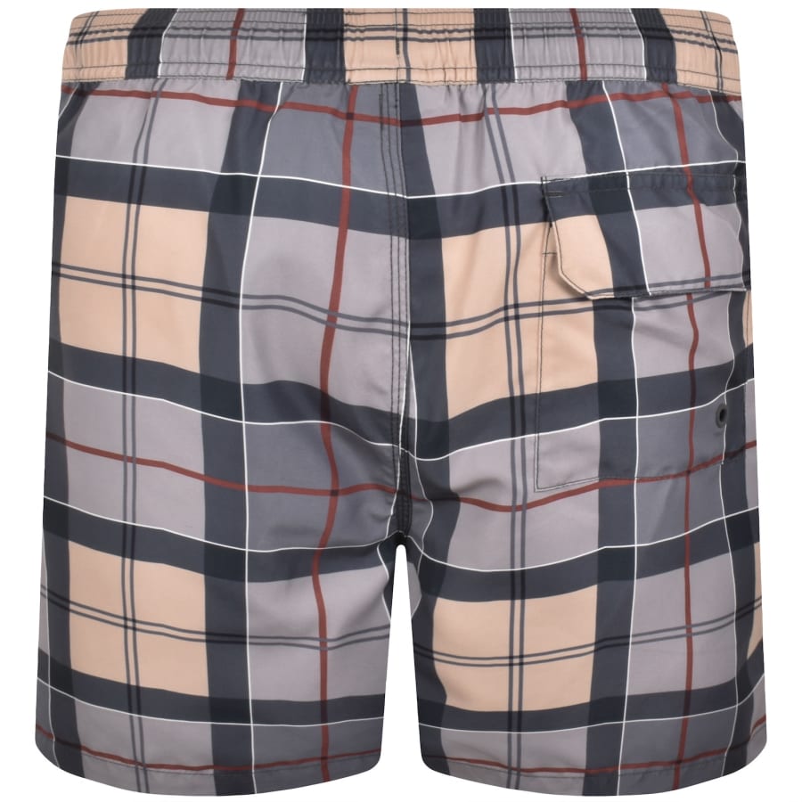 Image number 2 for Barbour Staple Tartan Swim Shorts Grey