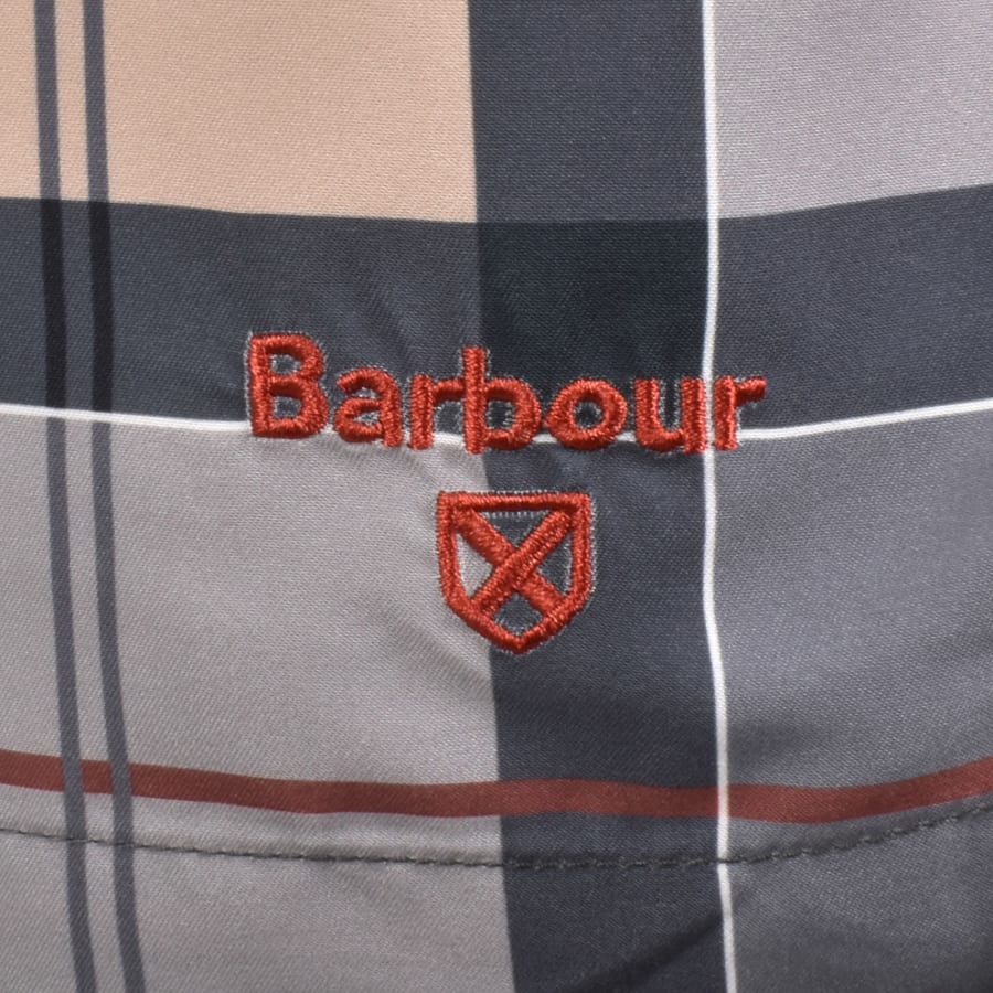 Image number 3 for Barbour Staple Tartan Swim Shorts Grey