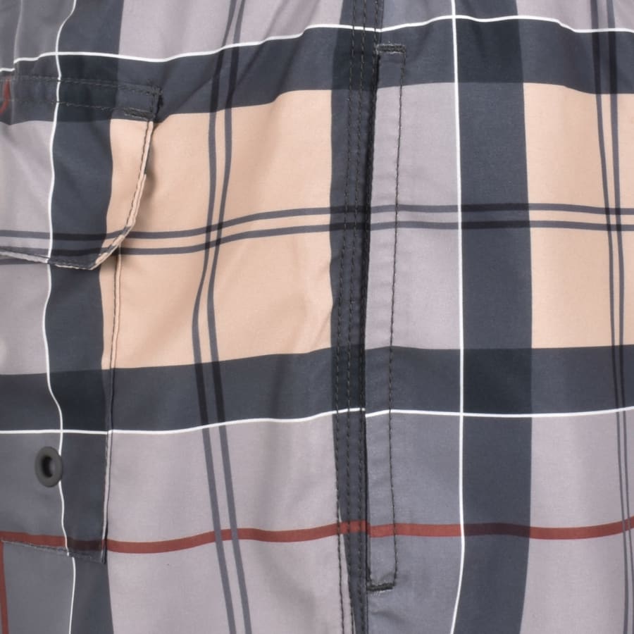 Image number 4 for Barbour Staple Tartan Swim Shorts Grey