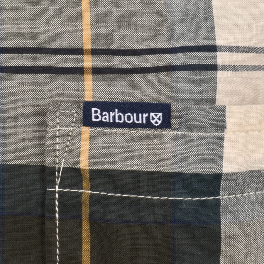 Image number 4 for Barbour Gordon Short Sleeved Shirt Green