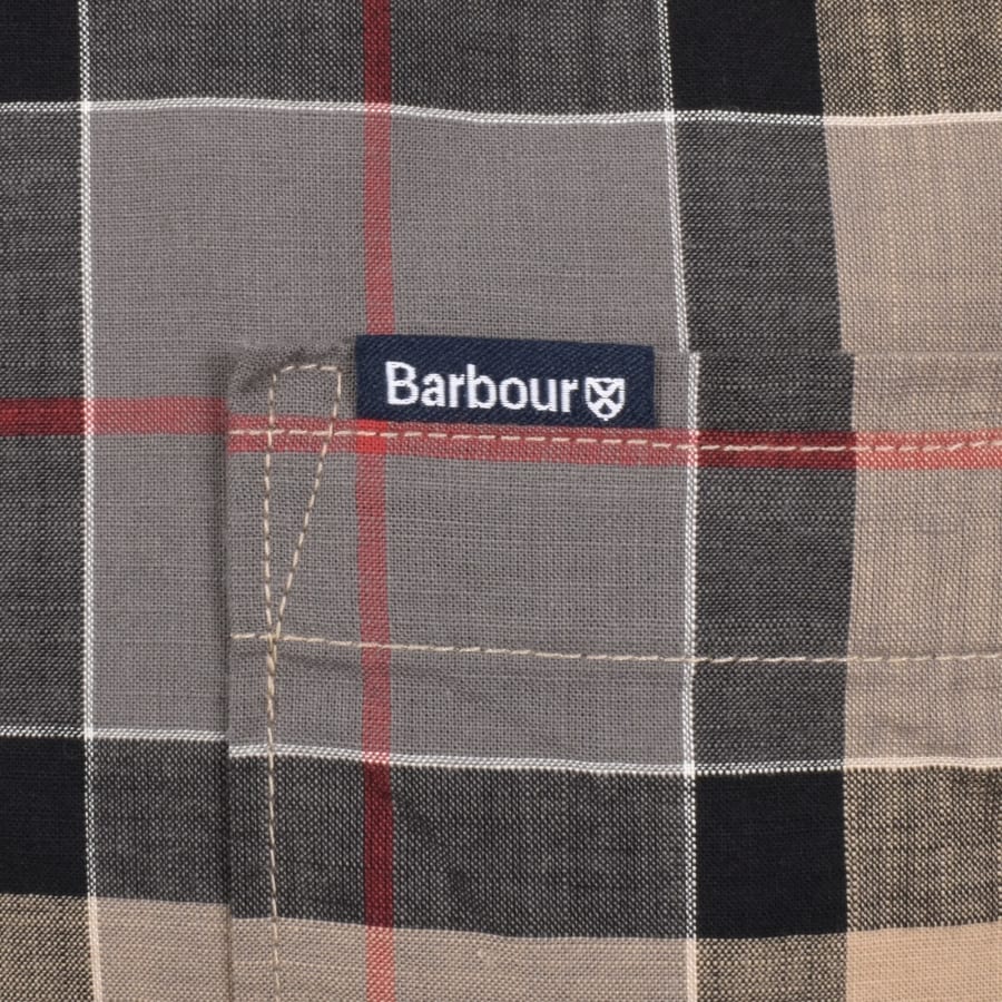 Image number 4 for Barbour Gordon Short Sleeved Shirt Beige