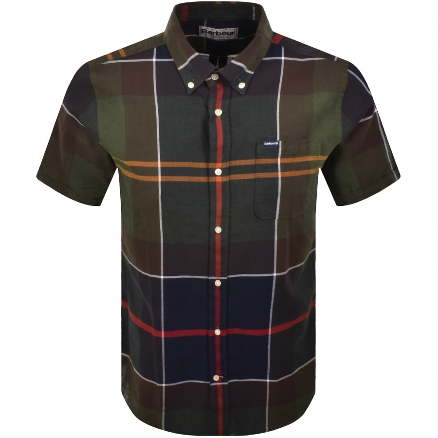 Image number 1 for Barbour Douglas Short Sleeved Shirt Green