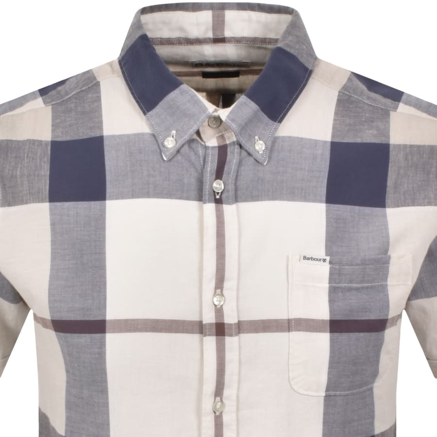 Image number 2 for Barbour Douglas Short Sleeved Shirt Cream