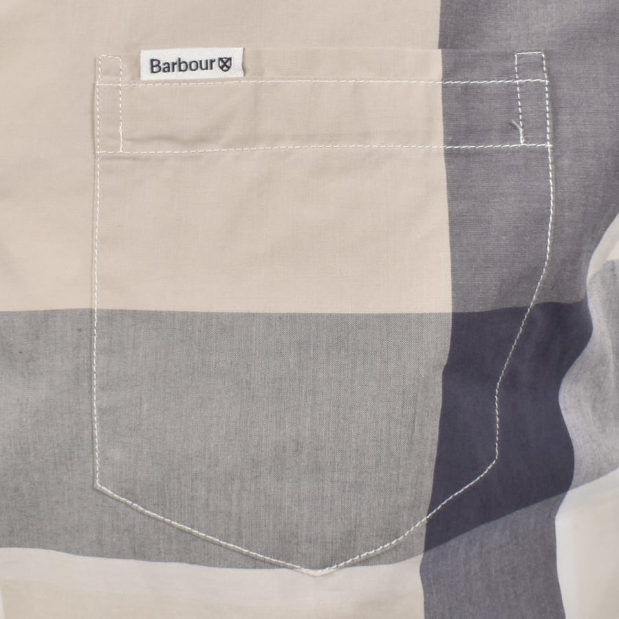 Image number 3 for Barbour Harris Check Long Sleeved Shirt Beige